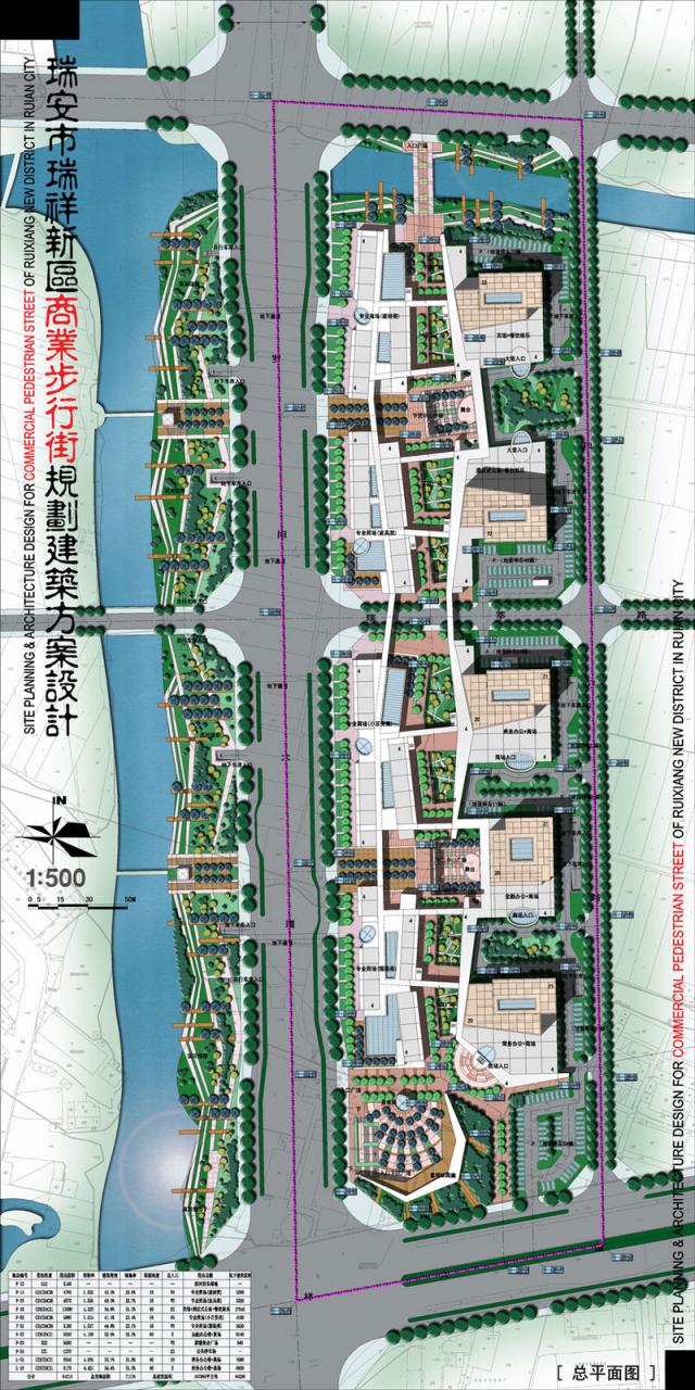 瑞安市瑞祥新区商业步行街规划建筑方案设计文本含cad