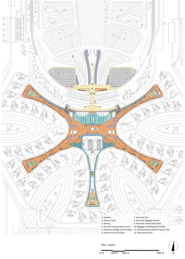 四层平面图 屋顶平面图项目信息项目名称:北京大兴国际机场建筑师