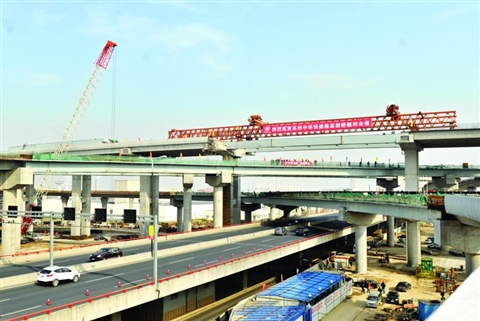 BIM助力中环主线成功跨越高新区太湖大道高架桥