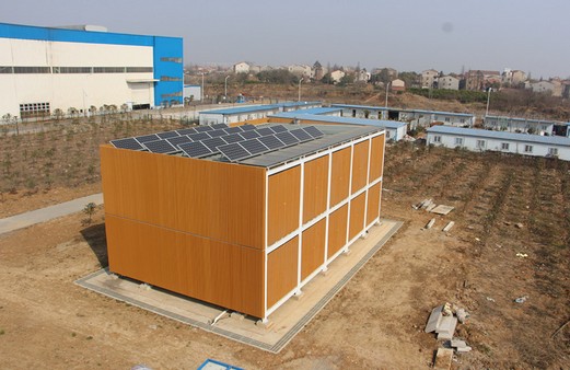 我国首个模块化绿色钢结构住宅主体完工