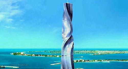 迪拜将建80层旋转式酒店：每个楼层可单独360度旋转 BIM视界 第1张
