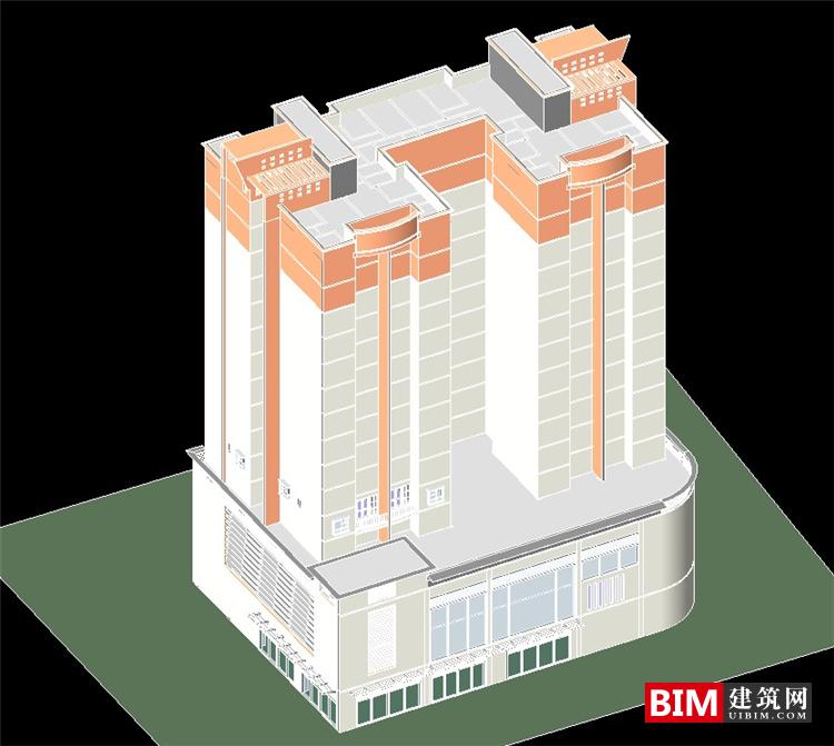 BIM资料|Revit模型-小高层商住楼BIM模型